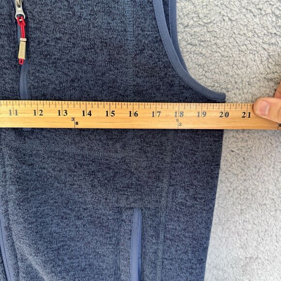 S Orvis Vest Mens Medium Blue Fleece Full Zip Outdoor Hunting Pockets - Picture 4 of 8